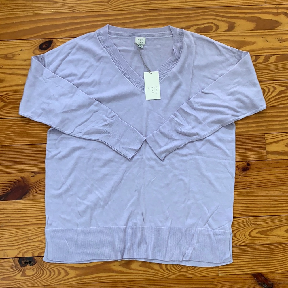 (Bin 15)  A New Day for Target women’s v-neck sweater Lavender XXL